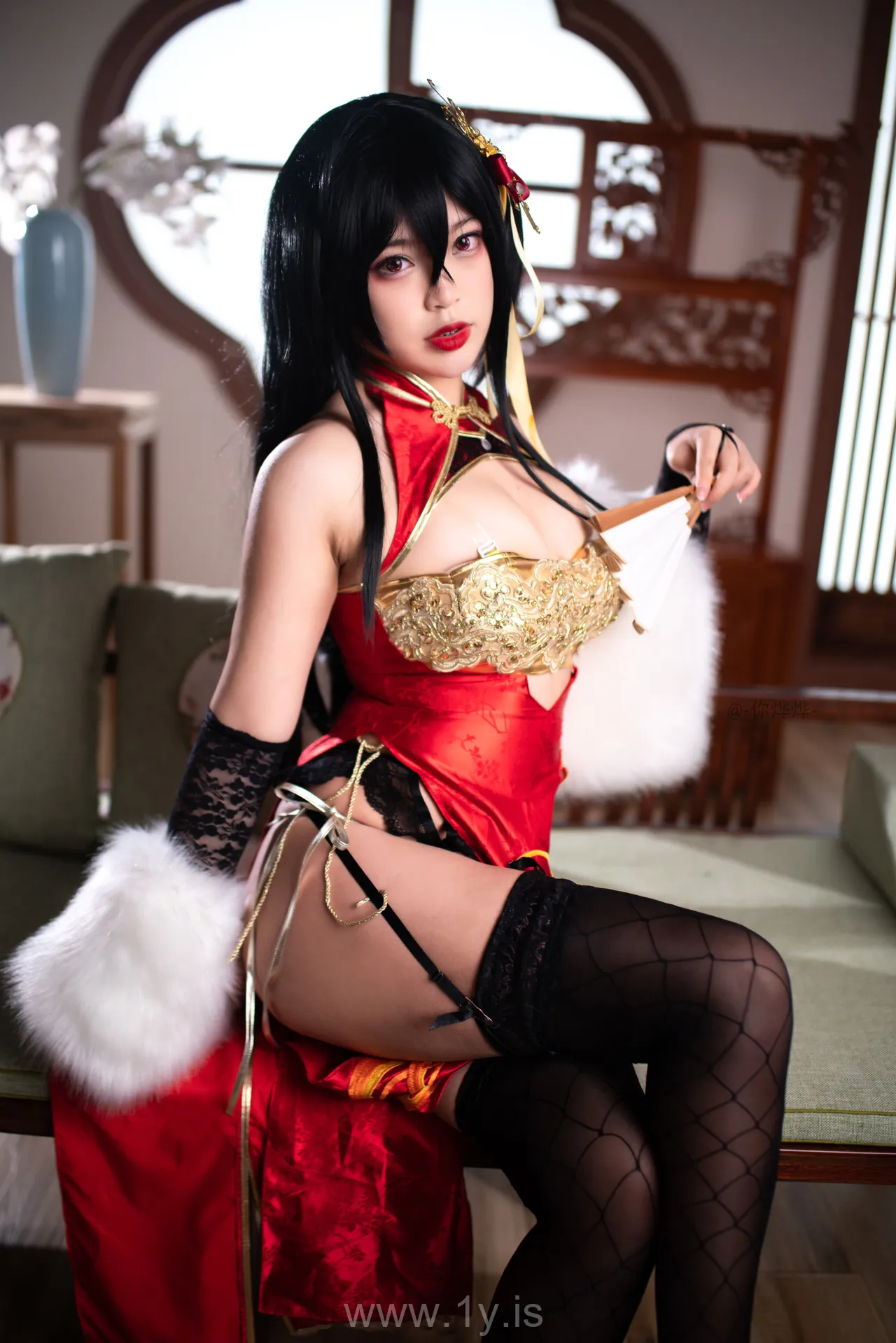 Coser@白烨 NO.013 Fancy Asian Cutie 大凤旗袍新年限定